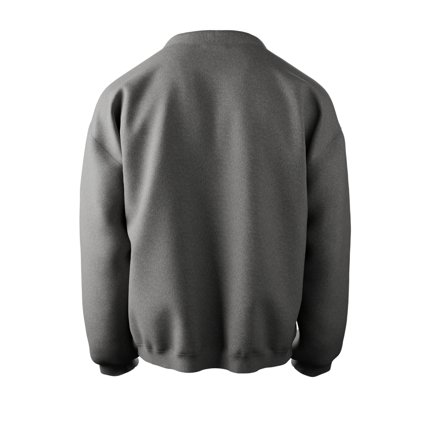 Crewneck Touching grass gris chiné 2