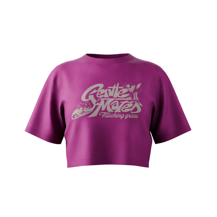 Crop top Touching Grass rose 1