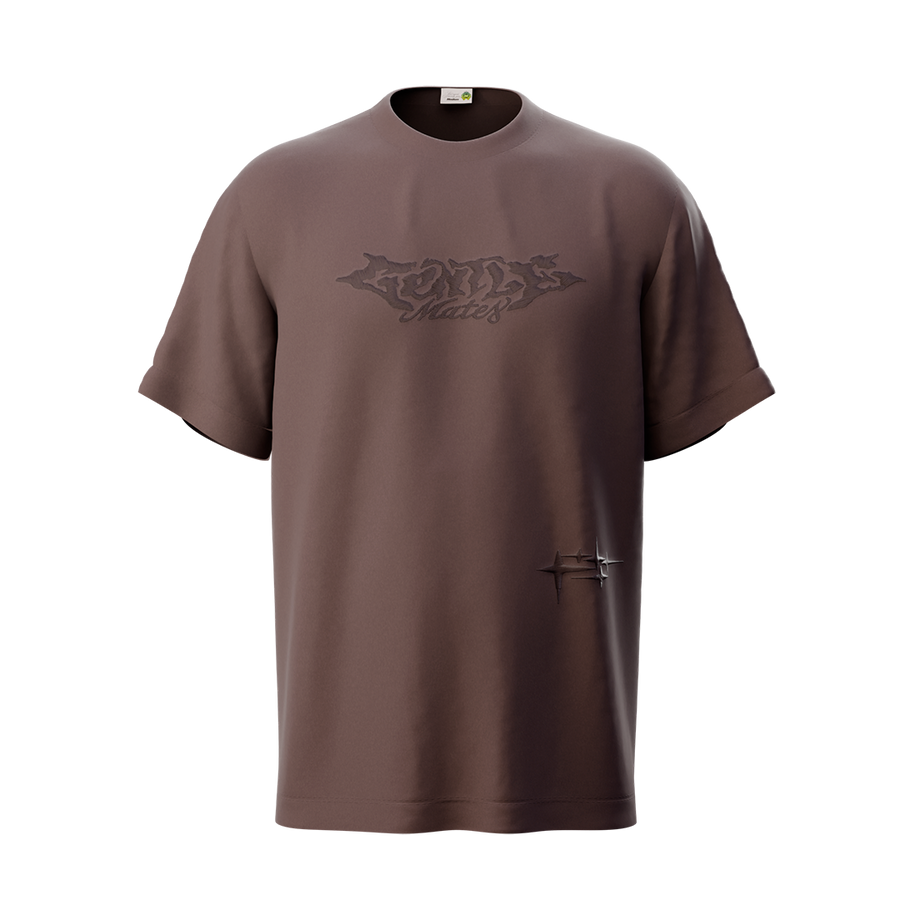 T-shirt logo marron 1